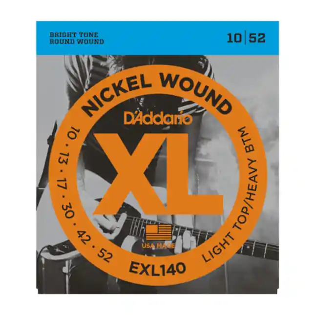 Retour Gratuit D‘Addario NICKEL Light Top/Heavy Bottom, 10-52