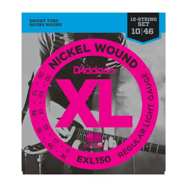 Jusqu'à Épuisement Des Stocks D‘Addario NICKEL 12 cordes, Regular Light, 10-46