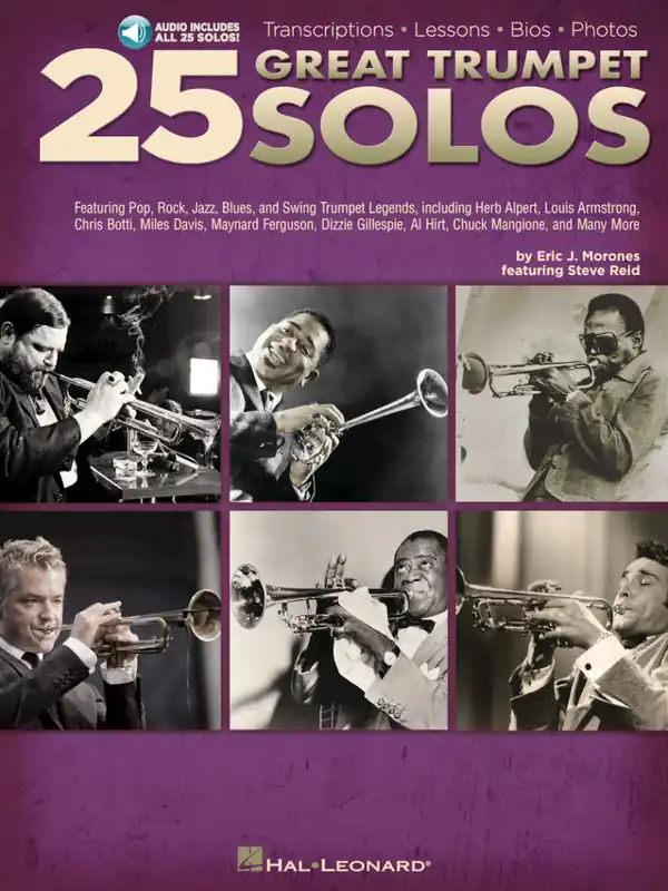 Hal Leonard 25 Great Trumpet Solos - Morones - Trumpet - Book/Audio Online Meilleure Vente