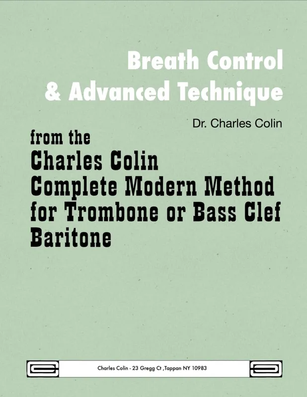 Nouvelle Collection Charles Colin Publications Breath Control & Advanced Technique - Colin - Trombone - Book