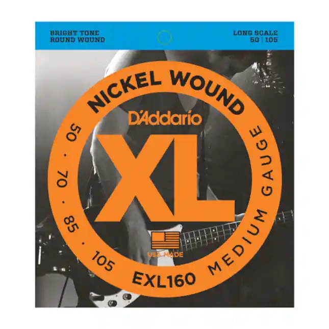 Pas Cher D‘Addario NICKEL pour basse D‘Addario EXL160, Medium, 50-105, cordes longues