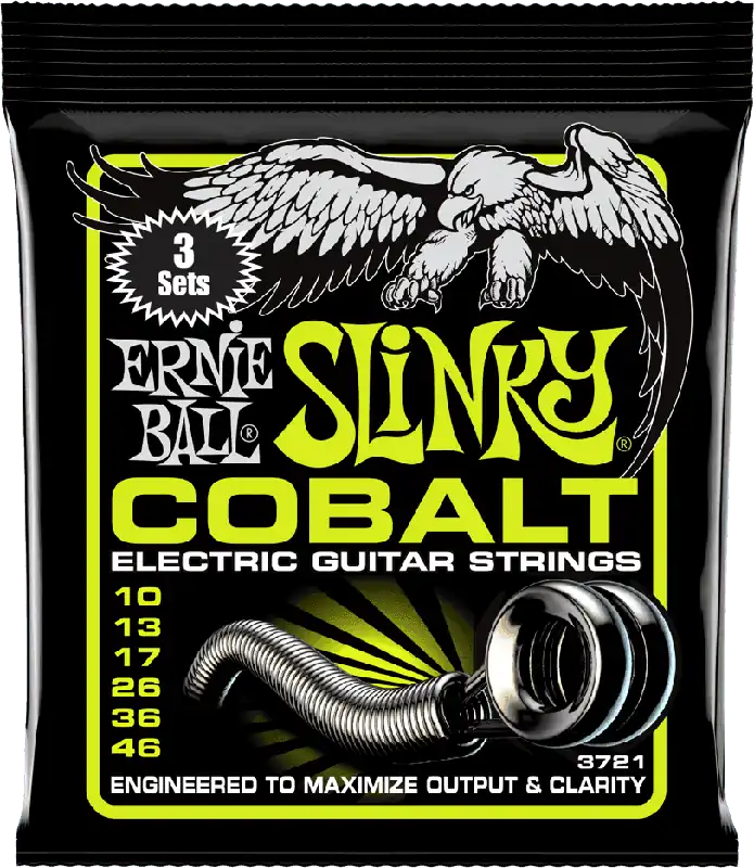 Ernie Ball 3721 Packs de 3 jeux Slinky Cobalt Regular slinky 10/46 Prix Promo