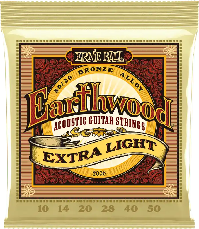 Prix Réduit Ernie Ball 2006 Acoustiques Earthwood 80/20 Bronze Extra light 10/50