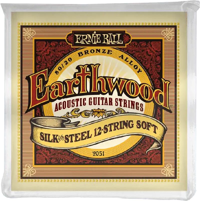 Retour Gratuit Ernie Ball 2051 Acoustiques Earthwood 80/20 Bronze Silk&steel 12 cordes 9/46
