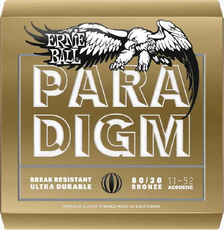 Ernie Ball 2088 Acoustiques Paradigm 80/20 Bronze Light 11/52 Nouvelle Collection