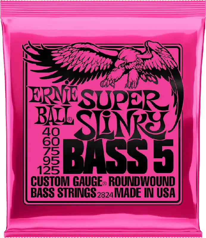 Ernie Ball 2824 BASSES Slinky Nickel Wound Super slinky /5c 40/125 Seulement Aujourd'hui