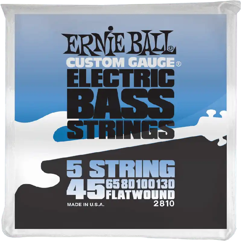 Ernie Ball 2810 BASSES Custom Gauge Flatwound 5c 45/130 Prix Promo