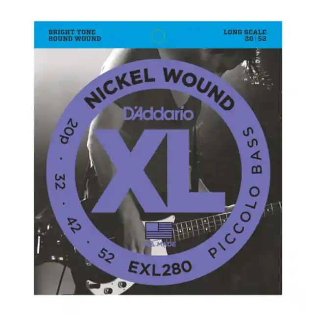 D‘Addario nickel pour basse Piccolo D‘Addario EXL280, 20-52, cordes longues Prix Bas