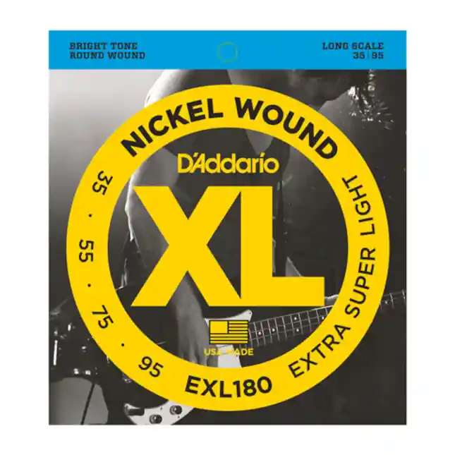 D‘Addario NICKEL pour basse D‘Addario EXL180, Extra Super Light, 35-95, cordes longues Promotion
