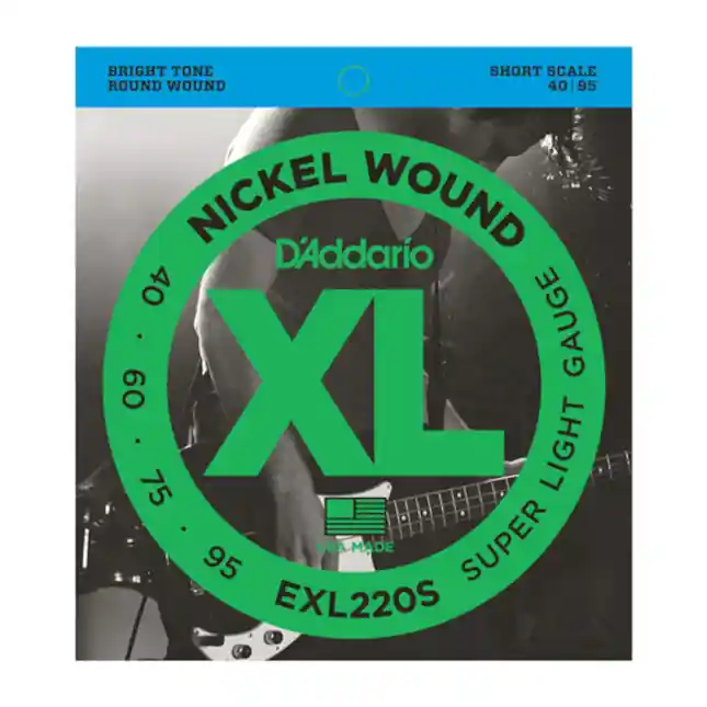 Authentique D‘Addario nickel pour basse D‘Addario EXL220S, Super Light, 40-95, cordes courtes