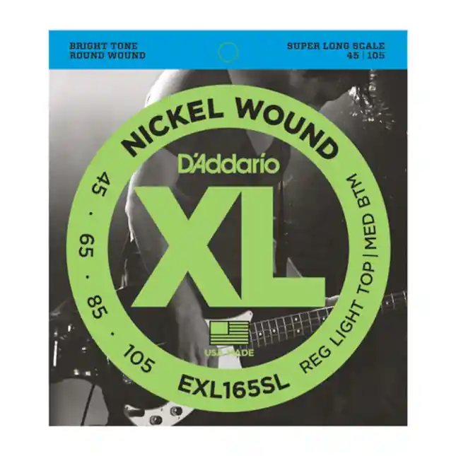 Achat Immédiat D‘Addario nickel pour basse D‘Addario EXL165SL, Custom Light, 45-105, cordes extra-longues