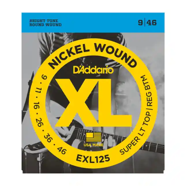 D‘Addario NICKEL Super Light Top/Regular Bottom, 9-46 Acheter Direct