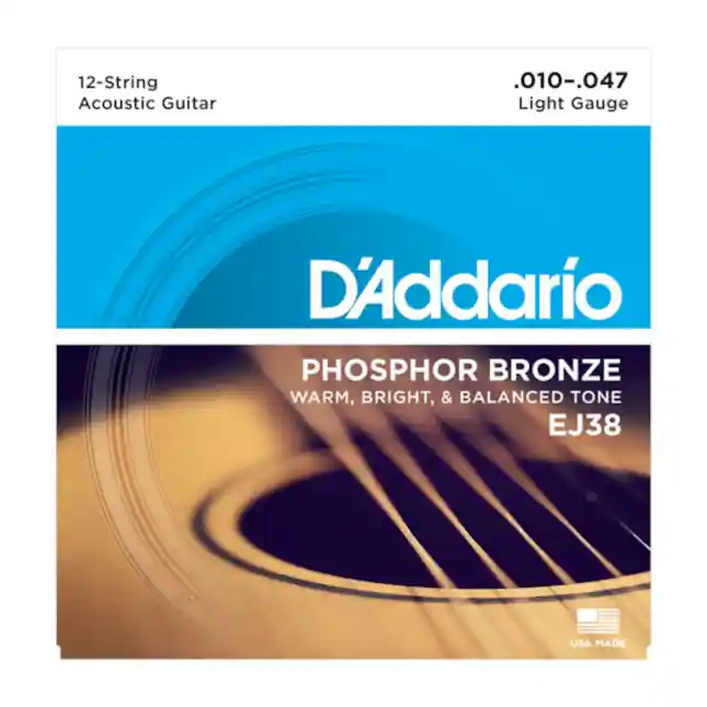 D‘Addario PHOSPHOR BRONZE 12 CORDES Light, 10-47 Prix Cassé