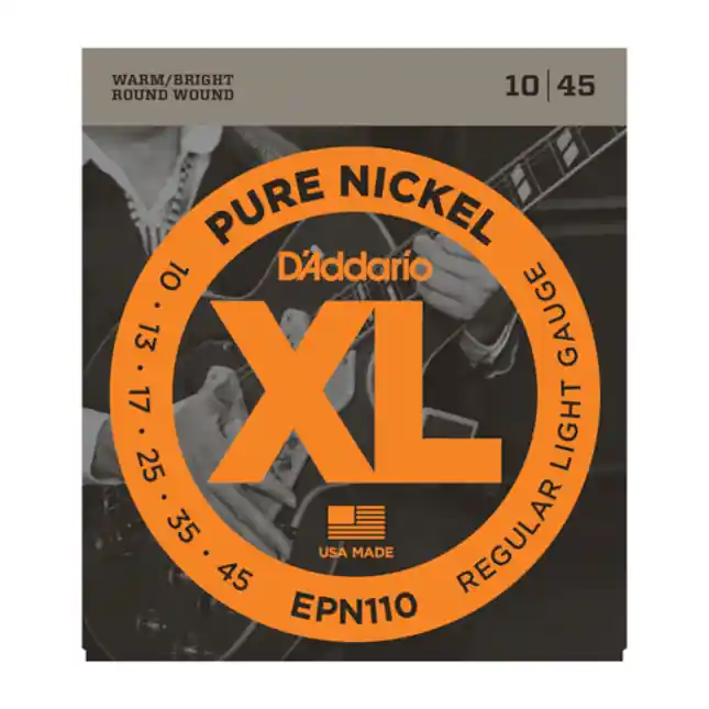 Meilleur Choix D‘Addario Pure Nickel, Regular Light, 10-45
