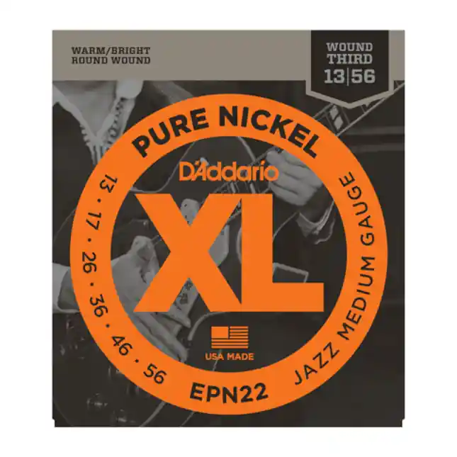 Seulement Aujourd'hui D‘Addario Cordes en nickel pur D‘Addario EPN22, Jazz Medium, 13-55
