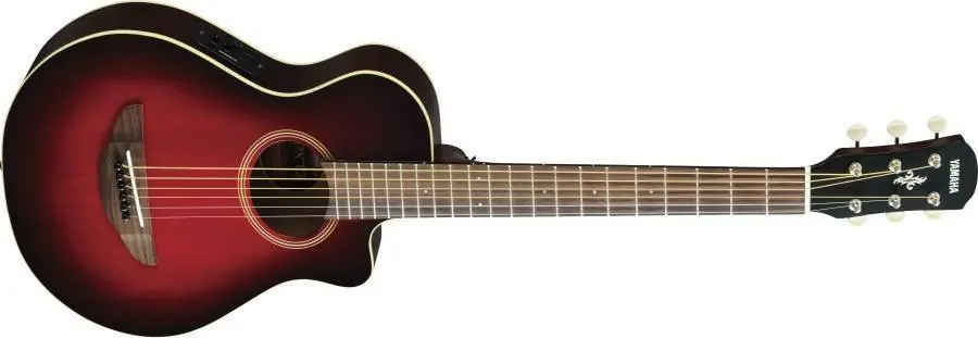 Yamaha 3/4 Size Acoustic/Electric Guitar - Dark Red Burst Expédié Aujourd'hui