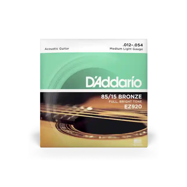 D‘Addario 85/15 Bronze Acoustic Guitar Strings, Medium Light, 12-54 Réduction