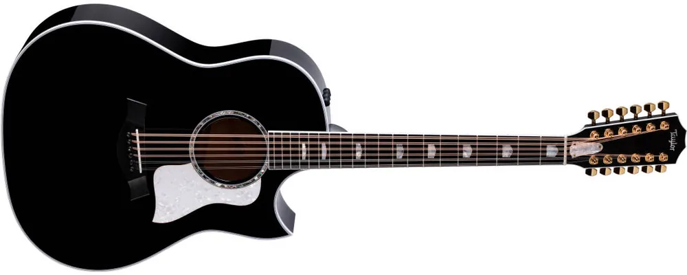 Taylor Guitars Somos 657ce Doce Doble 12-String Acoustic-Electric Guitar with Case - Black Commander Vite