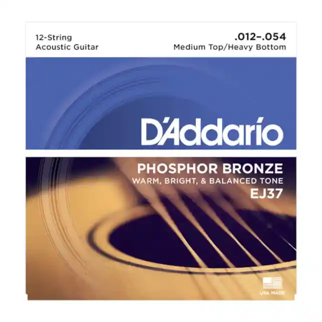 D‘Addario PHOSPHOR BRONZE 12 CORDES Medium Top/Heavy Bottom, 12-54 Marque