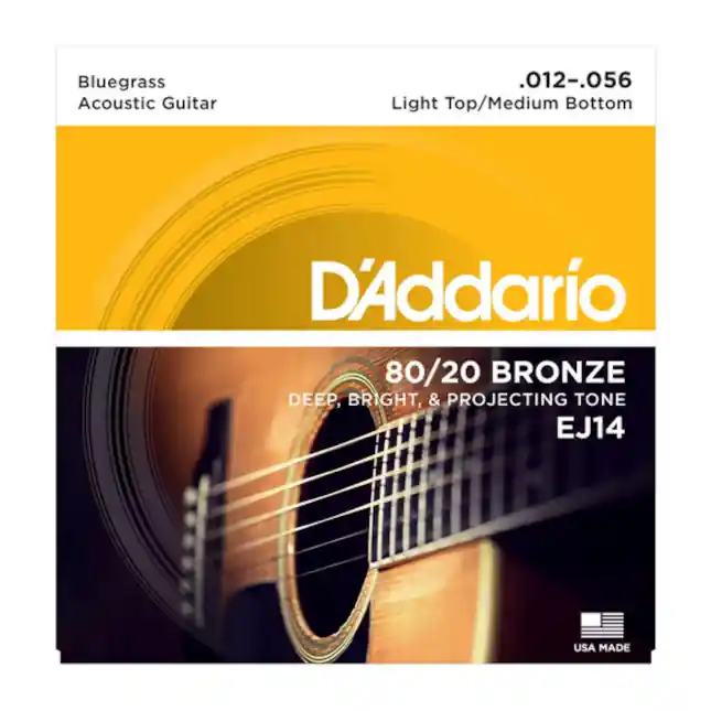 D‘Addario BRONZE 80/20, Light Top/Medium Bottom/Bluegrass, 12-56 Jusqu'à Épuisement Des Stocks