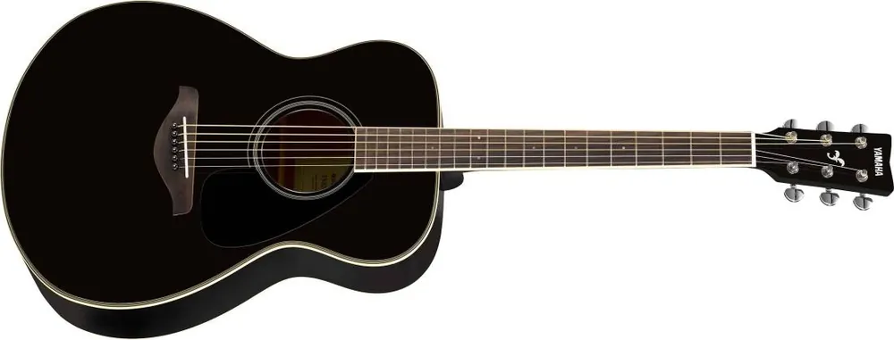 Yamaha FS820 Small Body Acoustic Guitar w/ Solid Spruce Top - Black Gloss Promotion