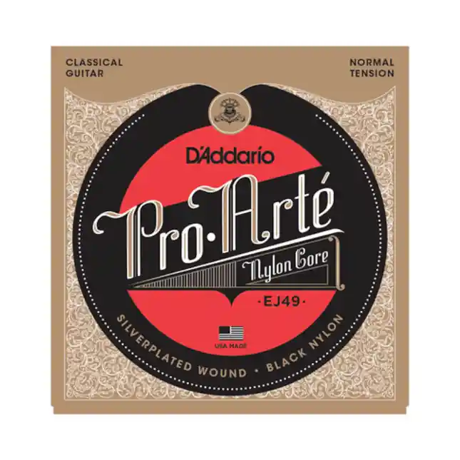 Must-Have D‘Addario NYLON noir pour guitare classique D‘Addario Pro-Arte EJ49, Normal