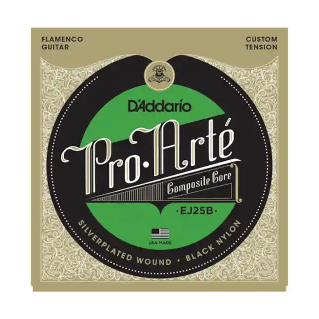 Produit De Marque D‘Addario Pro-Arté Black Nylon Composite, Flamenco