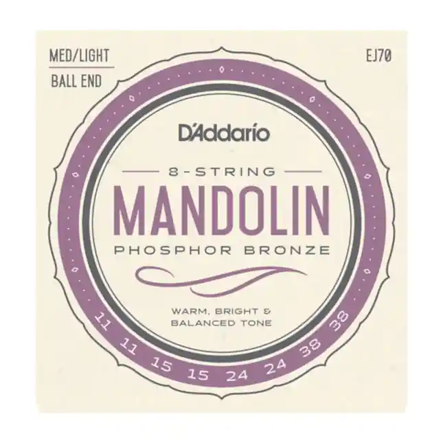 Expédié Aujourd'hui D‘Addario MANDOLINE PHOSPHORE BRONZE extrémité à boule, Medium/Light, 11-38