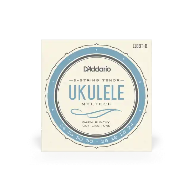 Certifié D‘Addario Ukulele Nyltech, 8 cordes ténor