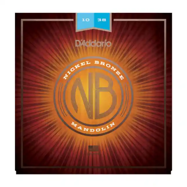 Jusqu'à Épuisement Des Stocks D‘Addario Cordes pour mandoline D‘Addario NBM1038 nickel bronze, Light, 10-38