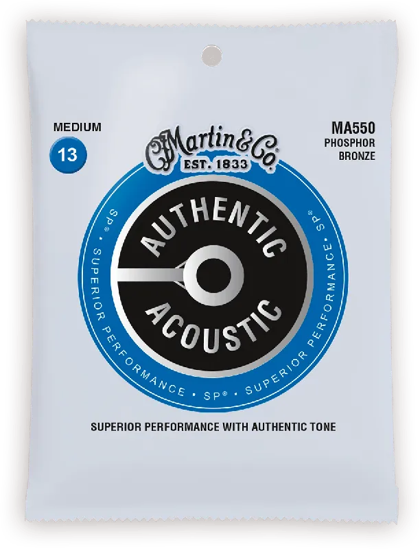 Martin & Co CORDES PHOSPHORE BRONZE - Authentic, Medium, 92/8 - 13-56 Expédition Rapide
