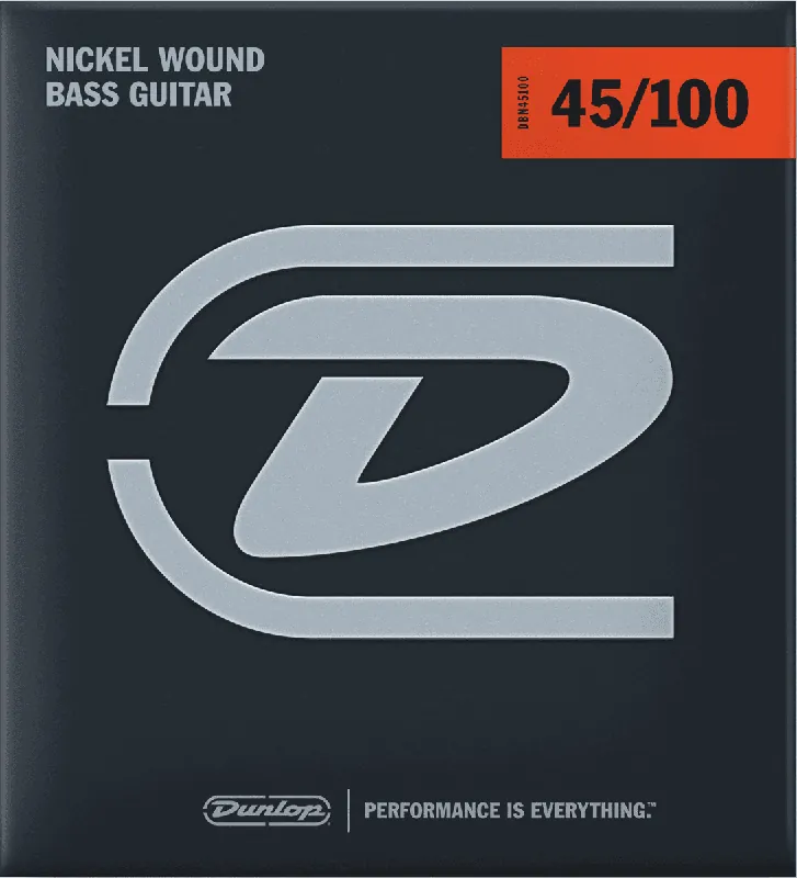 Dunlop DBN45100 CORDES BASSES File Rond Nickel Medium Light 45/100 Meilleur Prix