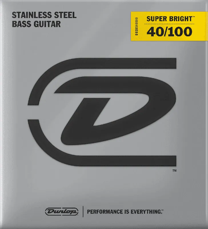 Dunlop DBSBS40100 CORDES BASSES Super Bright Light 40/100 Nouveauté