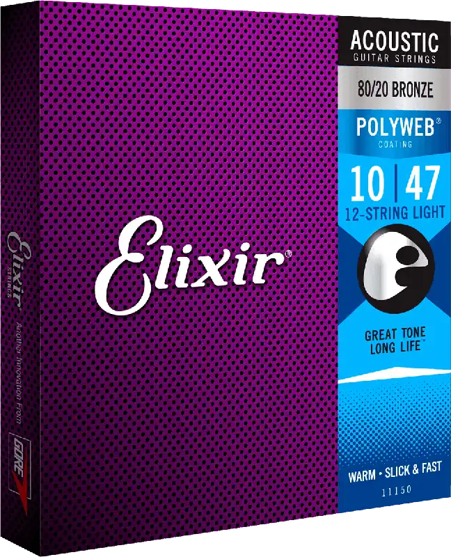 Offre Exclusive Elixir 11150 Polyweb Bronze 80/20 12 cordes Light 10/47