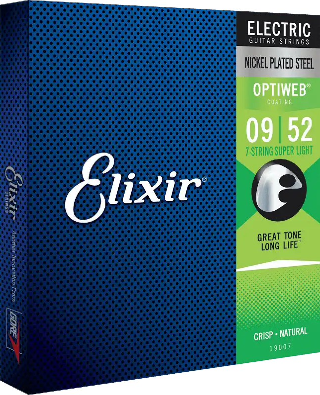 Elixir 19007 Cordes Electriques Optiweb 7 cordes Super Light 09/52 Offre Exclusive