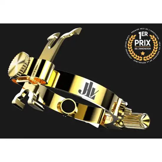 JLV SOUND - Ligature JLV plaquée Or pour bec métal saxophone Ténor Solde