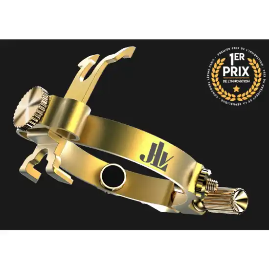 JLV SOUND - Ligature JLV Laiton Brossé pour bec métal saxophone Ténor Promotion