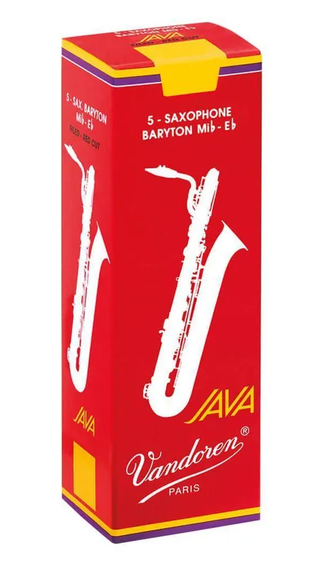 Vandoren Java Red Baritone Saxophone Reeds (5/Box) - 2.5 Top Vente