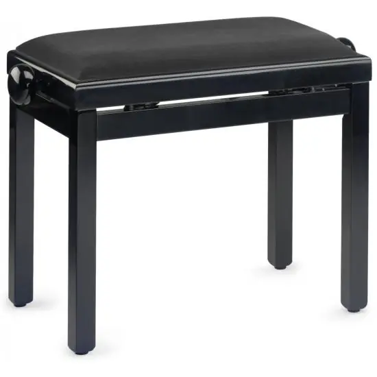 Stagg PB39-BKP-SVBK - Banquette de piano noir brillant assise noir Top Vente