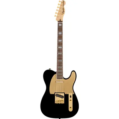 DISCONTINUE Guitare electrique Squier 40th Anniversary Telecaster gold edition Black Vente Flash