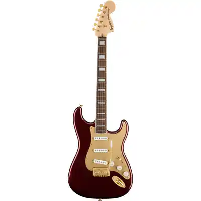 Quantité Limitée DISCONTINUE Guitare électrique Squier 40th anniversary stratocaster gold edition ruby red