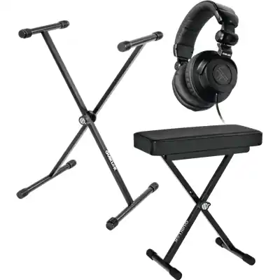 Nouvelle Collection DISCONTINUE pack accessoires clavier Quiklok Stand + Banquette + casque