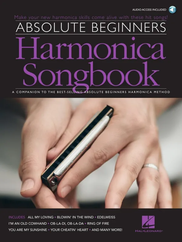 Hal Leonard Absolute Beginners Harmonica Songbook - Harmonica - Book/Audio Online Prix Choc