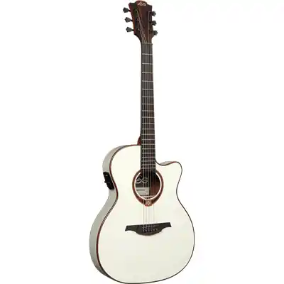 Lag T118ASCE Ivoire - Guitare electro-acoustique slim Remise