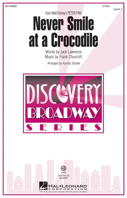 Hal Leonard Never Smile at a Crocodile - Snyder - 2 Pt Offre Exclusive
