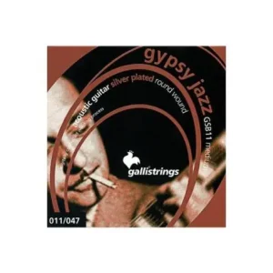 DISCONTINUE Cordes Guitare Manouche Gallistrings Gypsyjazz Medium 11-47 Prix Bas