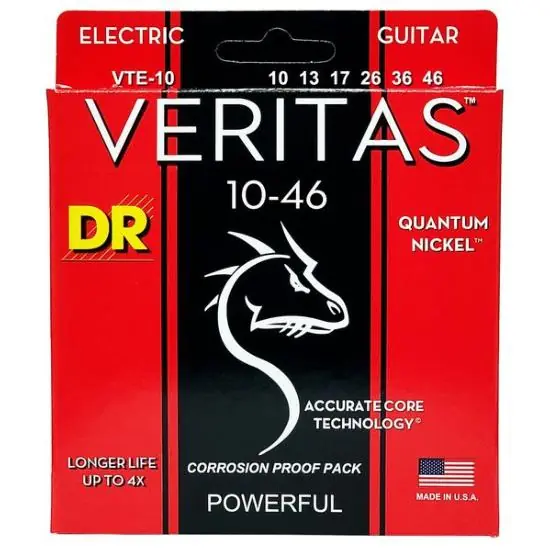 Cordes Guitare Electrique Dr Veritas 10-46 Populaire