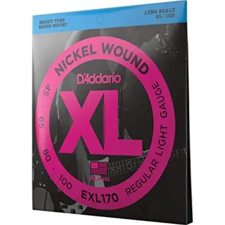 Cordes Basse Electrique D‘Addario EXL170 45-100 Pack2 Avec T-Shirt Satisfait Ou Remboursé