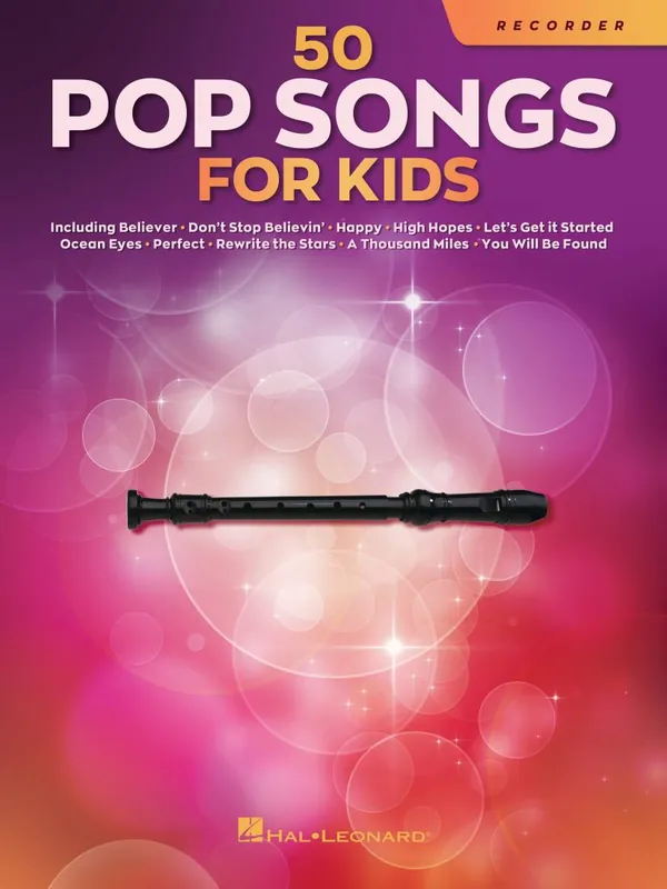 Hal Leonard 50 Pop Songs for Kids - Recorder - Book Paiement Sécurisé