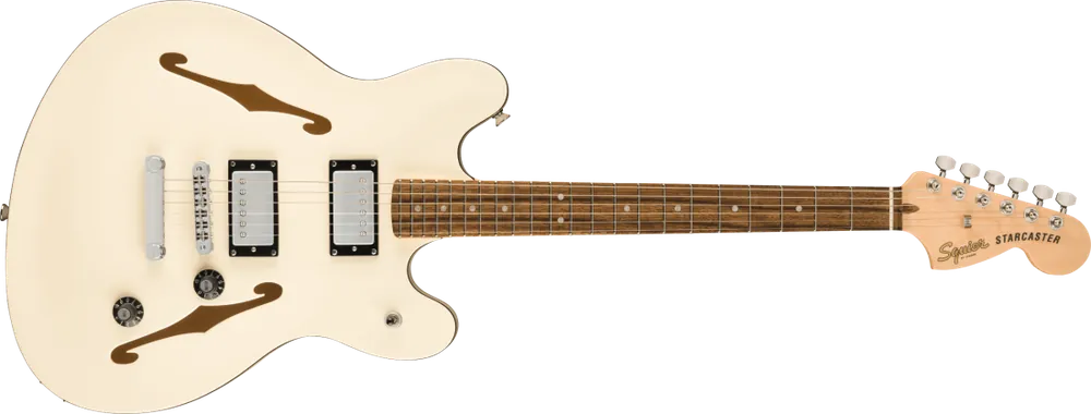 Acheter En Ligne Squier Affinity Series Starcaster Deluxe, Laurel Fingerboard - Olympic White